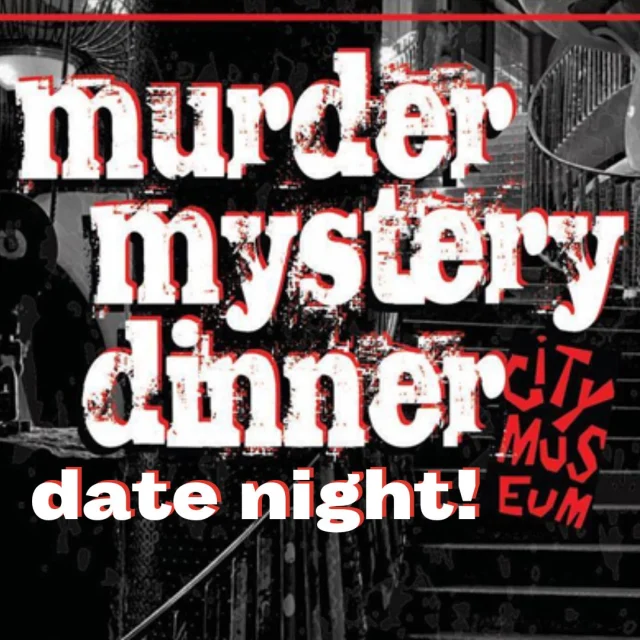 If you're looking for a unique and adventurous date night idea this fall, we have an event series to die for! 💀

Solve a hilarious murder mystery with The Dinner Detective while you feast on a fantastic dinner, but beware, as one of the guests will meet an unexpected demise! Tickets still available for Fridays in November, and our Date Night Bundle includes 2 tickets plus FREE parking. More details at citymuseum.org/events

#STL #StLouis #DowntownSTL #WeirdlyWonderful #MurderMystery #MurderMysteryDinner #MurderMysteryParty #DateNight #DateIdeas #DinnerDetective