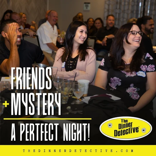 🍽️ Gather your friends for an evening of delicious dining and mystery! At The Dinner Detective, you’ll enjoy a captivating experience as you hunt for clues and solve the case. Join us for an unforgettable night! 

#DinnerDetective #MurderMysteryNight #MurderMystery #FriendsNightOut #FriendsGathering #DinnerTheater #MysteryNightOut #CelebrateFriendship #EveningOfFun #AdventureAwaits #GetYourTickets