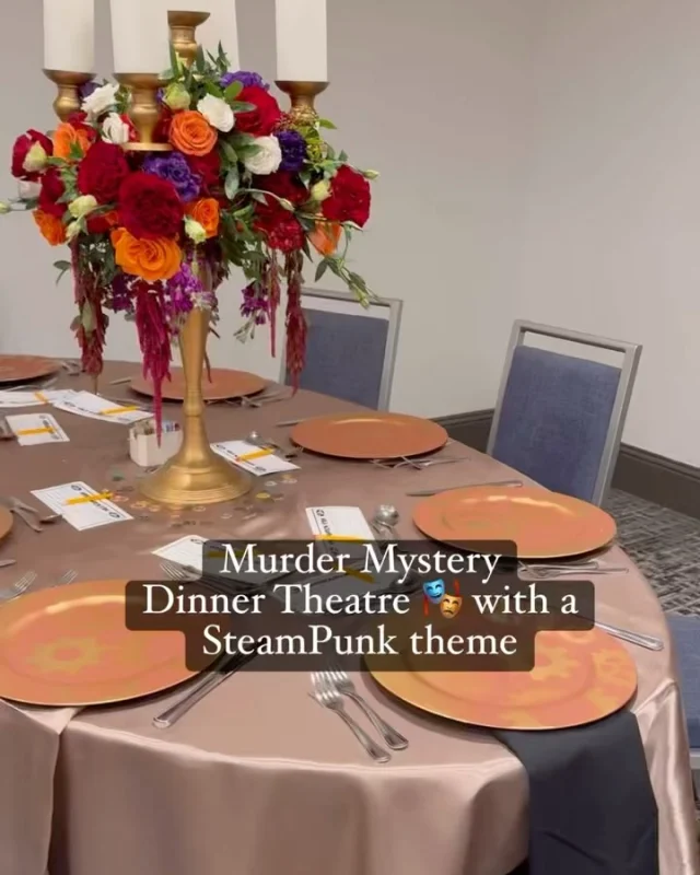 When Murder Mystery meets Christmas but keep it Steam Punk 🍾

We had so much fun putting together this party & the guest loved the interactive dinner show. 🎭 It was definitely a great way to end the Christmas Party Season. ✨

With the new year coming up we would love if you kept lepartiplanners in mind for any private/company/wedding needs. Shoot me a message if you have any questions, I’d love to help 😉