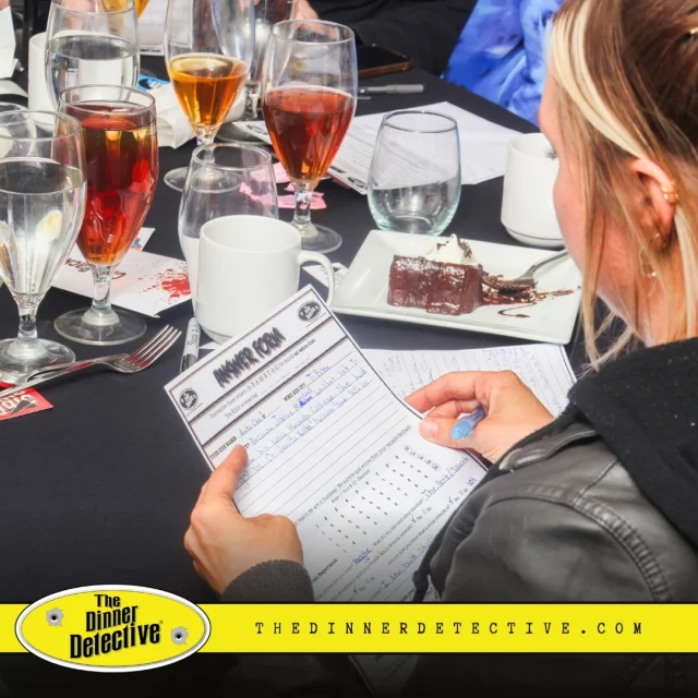 Uncover clues and enjoy a delicious meal! Join us at The Dinner Detective for a unique night where you might just be the next detective! Grab your tickets today!

#DinnerDetective #MurderMysteryNight #DinnerAndAMystery #GuestExperience #FindTheCulprit