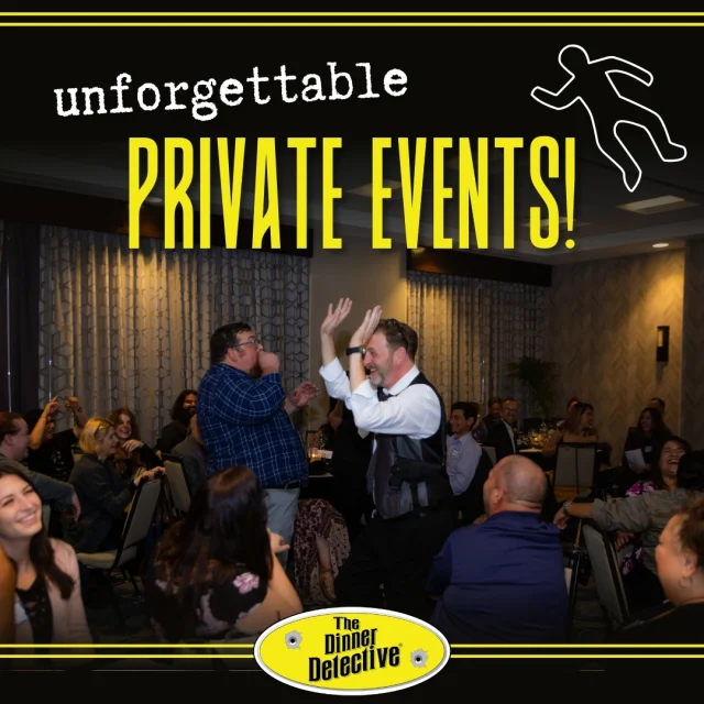 🎊 Make your next event unforgettable with a private murder mystery dinner! Perfect for corporate gatherings, celebrations, and more. Book your interactive experience today! 

#DinnerDetective #PrivateShows #CorporateEvents #EventPlanning #MurderMysteryFun